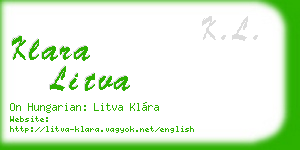 klara litva business card